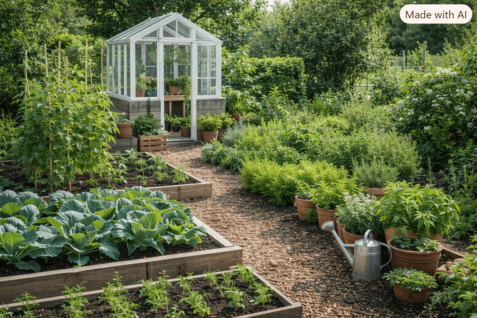 Green plants in a bright room